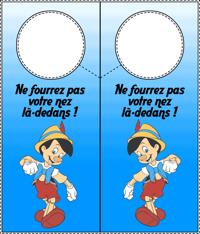 pancarte de porte pinocchio